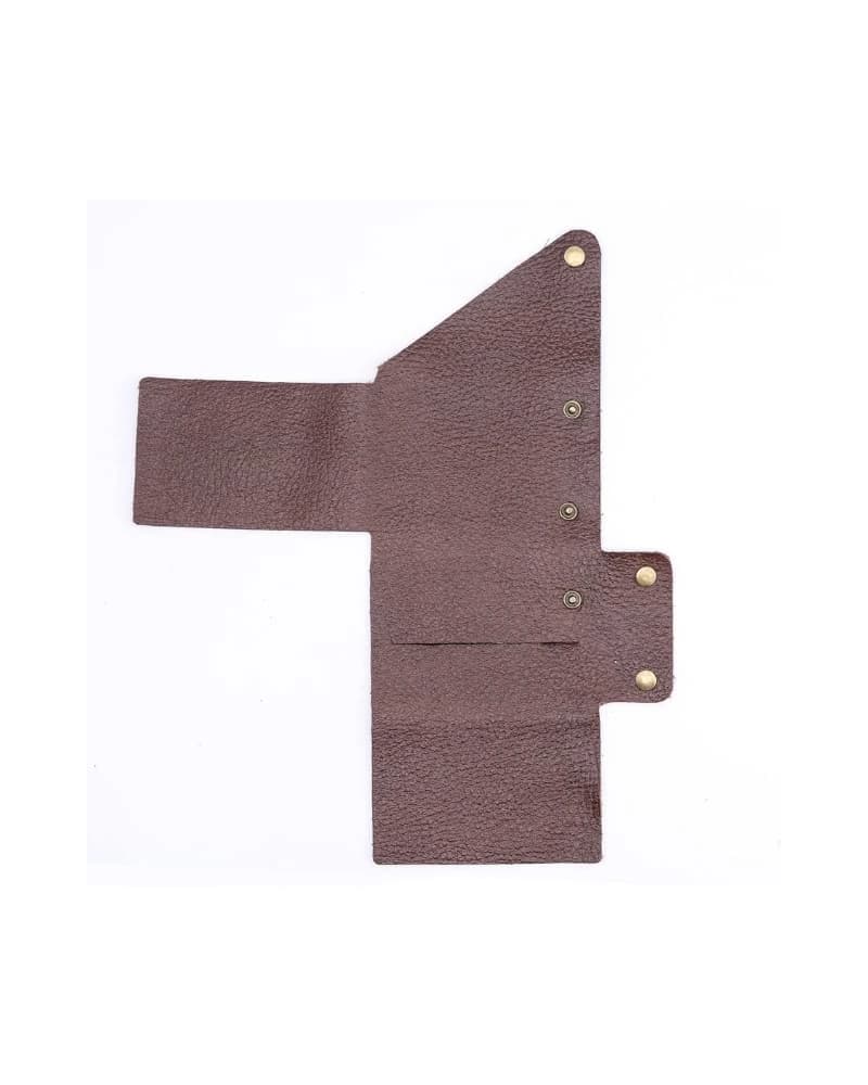 محفظة جلد دي بيلي للبطاقات – تسع 20 بطاقة — Textured Brown — 5