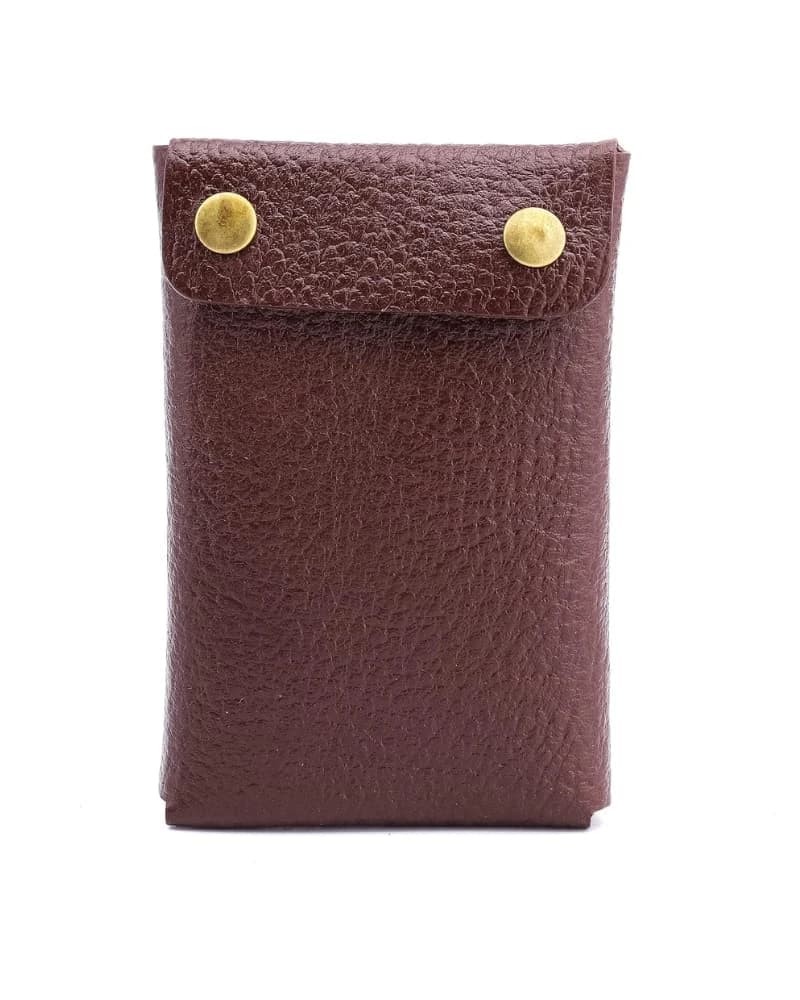 محفظة جلد دي بيلي للبطاقات – تسع 20 بطاقة — Textured Brown — 1